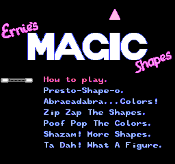 Sesame Street 123 title screen for NES